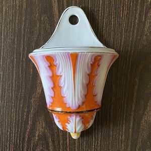 Vintage Wall Pocket Planter Charles Pickman Seville Spain Ceramic Pottery Luster